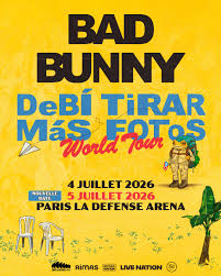 Bad Bunny - Debí Tirar Más Fotos World Tour - Forest National, Bruxelles - Dimanche 4 janvier 2026 à 20h